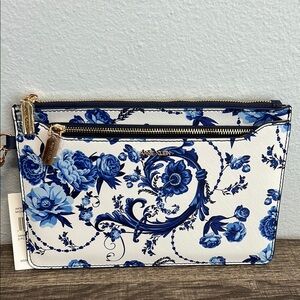 Anne Klein Blue and White Floral Wristlet ✨